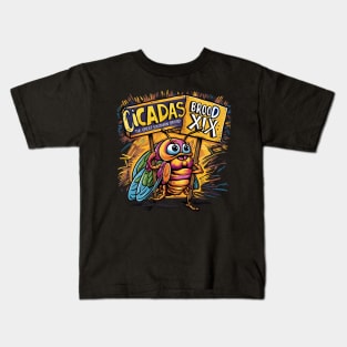 sundown serenade: cicada brood x.Magicicadas Brood X. Kids T-Shirt